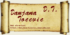 Damjana Točević vizit kartica